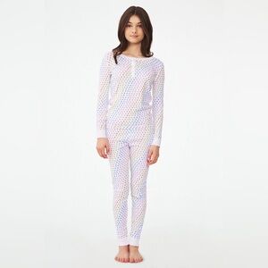 Roller Rabbit Kids Disco Hearts Pajamas in Rainbow